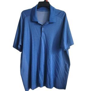 Lululemon Metal Vent Tech size XXL short sleeve performance Polo Shirt Blue
